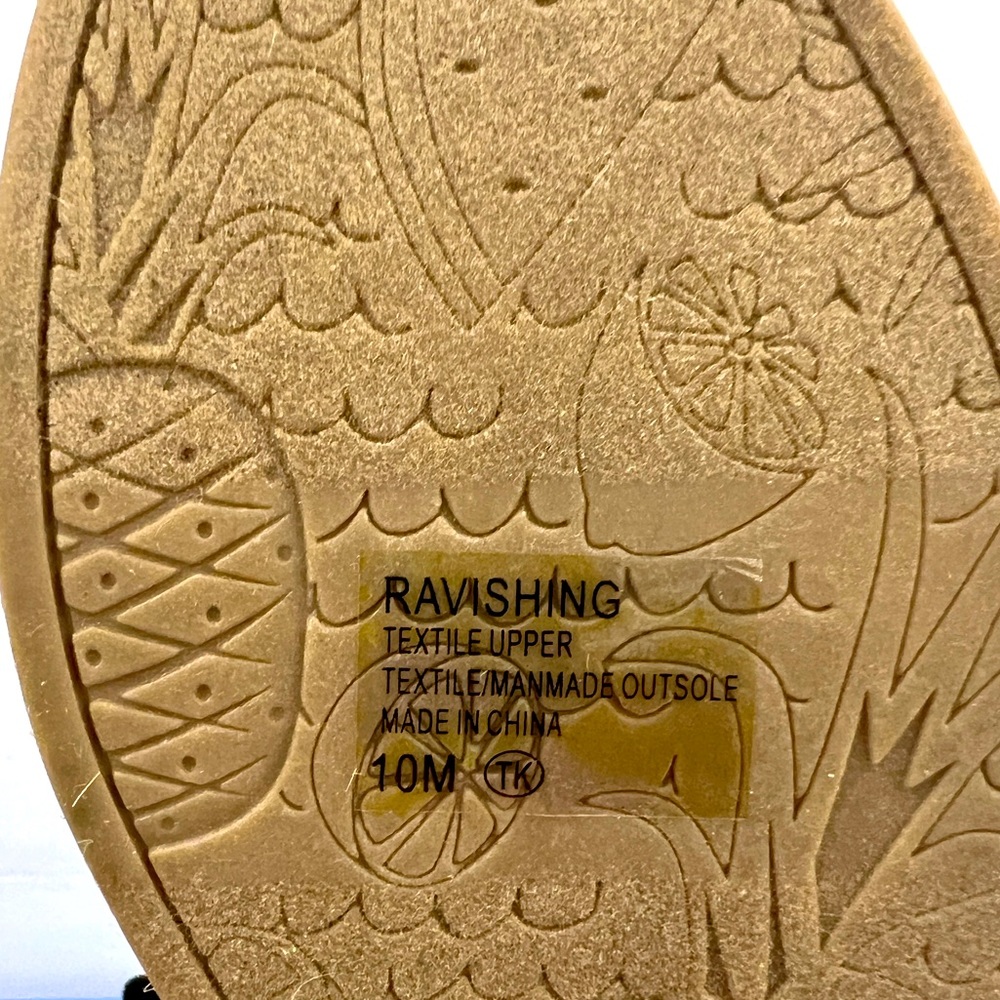 JELLYPOP, RAVISHING BLACK ESPADRILLE, PEEP TOE, WEDGES ADJUSTABLE ANKLE LOOP,10M - Picture 12 of 16